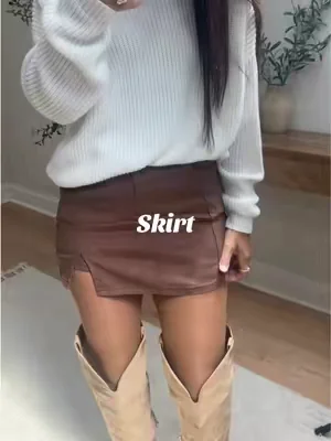 Ok but how cute is the new colors #fallfashion #skirt #skort #jeanskirt 