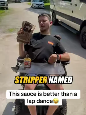 This sauce is better than a lap dance😂 #disabled #food #veteran #funny #comedy 