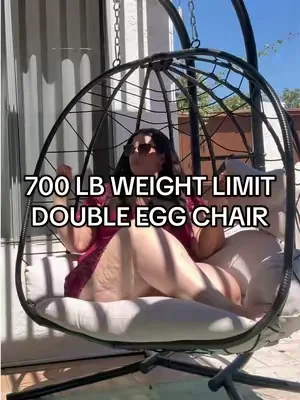 This egg chair is perfect for plus size people or for sitting with friends! Sells fast though #eggchair #plussize #doubleeggchair #outdoorfurniture #dealsforyoudays 