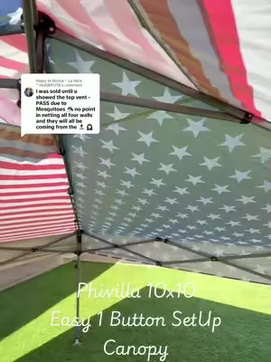 Replying to @Brizza “ La Nica “ HIJUEPUTA The top of this Easy PopUp Canopy actually has net/mesh screen ❤️ it’s also Waterproof & UV-Resistant!   #canopy #Outdoors #DealsForYouDays #tiktokshopcreatorpicks #SummerWins 