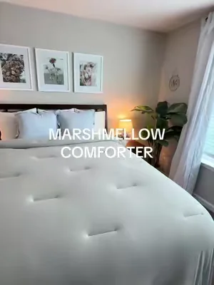 moody rainy days in your gray marshmellow comforter 🌧️  @Mellow Sleep  #mellowsleep #mellowcomforter #bedding #sleeptok #dealsforyoudays 