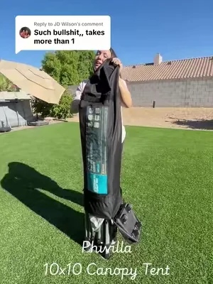 Replying to @JD Wilson  💋 easy up, easy down 10x10 Canopy = just 1 person to setup! #canopy #outdoors #SummerWins #DealsForYouDays #tiktokshopcreatorpicks 