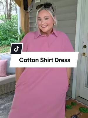 Love a good cotton throw-on and go dress. Look put together and stay cool and comfy@Zeagoo #dress #dealsforyoudays #summerwins #shirtdress #CapCut 