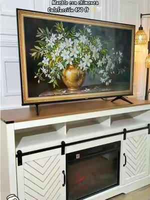 ✨ Ya me he comprado tres muebles con chimenea porque realmente transforman cualquier espacio. 😍 Traen repisas para decoración, puertas corredizas que le dan un toque elegante y una chimenea con calefacción que ayuda a calentar hasta 450 pies cuadrados. 🔥 Además, la chimenea cuenta con diferentes colores de iluminación, así que puedes cambiar el ambiente según tu estilo o la ocasión. ✨ Se ve moderno, acogedor y al mismo tiempo te ofrece espacio de almacenamiento. Una de esas compras que hacen que tu sala se vea mucho más bonita. 🏡💕#tvstand #chimenea #fireplace #DealsForYouDays #homedecor 
