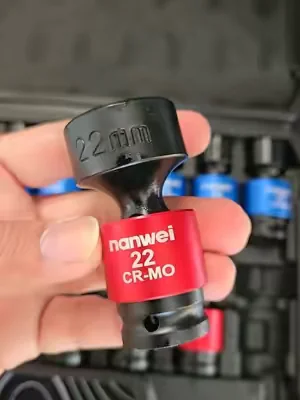 Nanwei wobble impact socket set review for mechanics working on suspension, steering, engine, and automotive repair jobs. 3/8 drive universal impact sockets with no-skip 8mm-22mm sizes for hard-to-reach bolts and tight spaces. #impactdriver #impactsocket #socketset #mechanictools #hardwaretools 