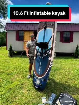 Inflatable paddle board that is also a kayak! @OhooShow #kayak #paddleboarding #fishing #paddleboard #riverfun 