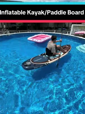 Inflatable kayak/paddle board, great for fishing, kayaking or just floating around. @OhooShow #kayak #inflatable #fishing #paddleboarding #paddleboard 