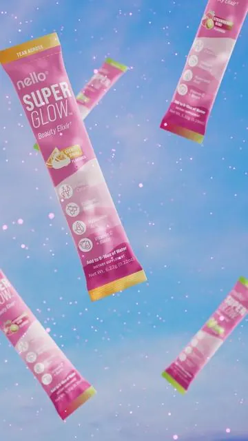So, why Superglow? Let’s break it down 👩‍🔬✨🧪 At Nello, we believe good health means feeling more like yourself. We created Superglow with ingredients that support hydrated, radiant skin from the inside out  💧Supports skin’s natural moister barrier 💧Reduces appearance of fine lines and wrinkles  💧Supports healthy, hydrated skin 💧Promotes hair health  Are you ready to glow up? Available on now
