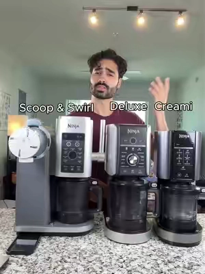 Difference between Ninja Creami vs. XL Deluxe vs. Scoop & Swirl 🍦 #ninjacreami #creami #icecreammaker #ninjakitchen #ninjaswirl 