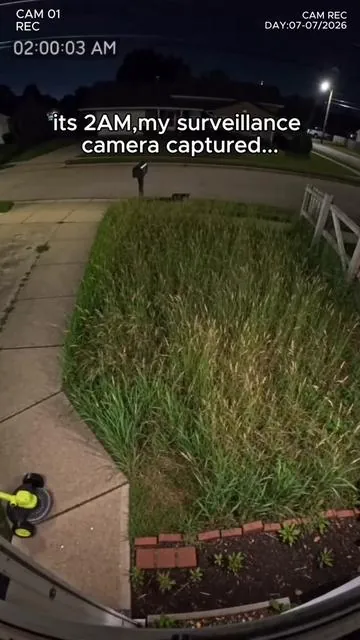 Should I thank my neighbor? lawntrimmer#gardeningtools #lawncare #backyardprojects #tiktokshopfinds 