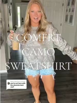 Replying to @Bulk Zone immediately ready for fall when I put this on #comfrt #camo #sweatshirts #crewnecksweatshirt  Comfrt camo sweatshirt 