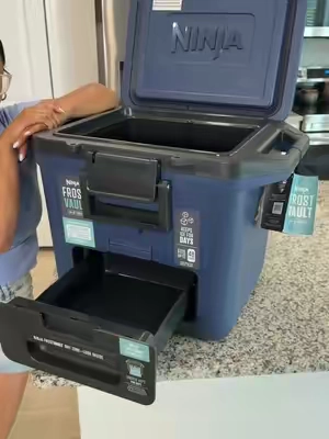 This is the perfect size and still has the dry vault! #ninja #ninjacooler #cooler 
