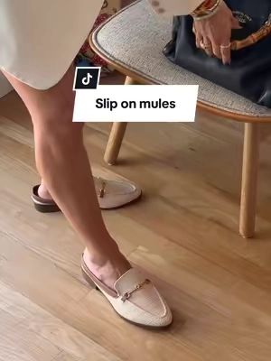 Replying to @DezBReel Aerosoles Erik slip-on mule is a tailored, flat loafer mule featuring a sleek pointed toe, an open heel, low .75. Inch block heel! Ortholite AeroFly memory foam for all day comfort. #leathermules #tiktokshopcreatorpicks #tiktokshopnewarrivals #spotlightfinds #aerosolemules @QVC, Inc 