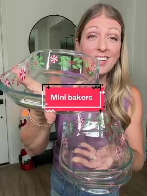 The cutest mini bakers are here ❤️🎄 #Temptations #KitchenFinds #Bakeware #GlassBaker #qvcchristmas 