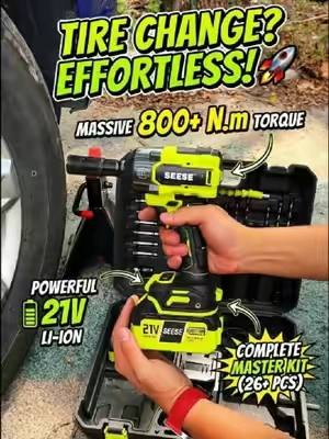 Flat tire on the side of the road?you’ll wish you packed this#impactwrench #powertools #tiktokshop #helpinghand #fyp 