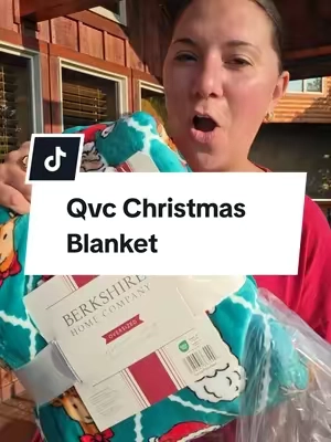 THEYRE BAAAACK!!!!! the softest christmas blankets ever. perfect for movie nights or to gift to anyone on your list. @QVC, Inc #qvcchristmas #berkshireblanket #christmasblanket #holidayblanket 