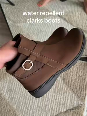 Clarks Collection Water Repellent Leather Boots @QVC, Inc  #clarks #boots #ankleboots #waterrepellent  